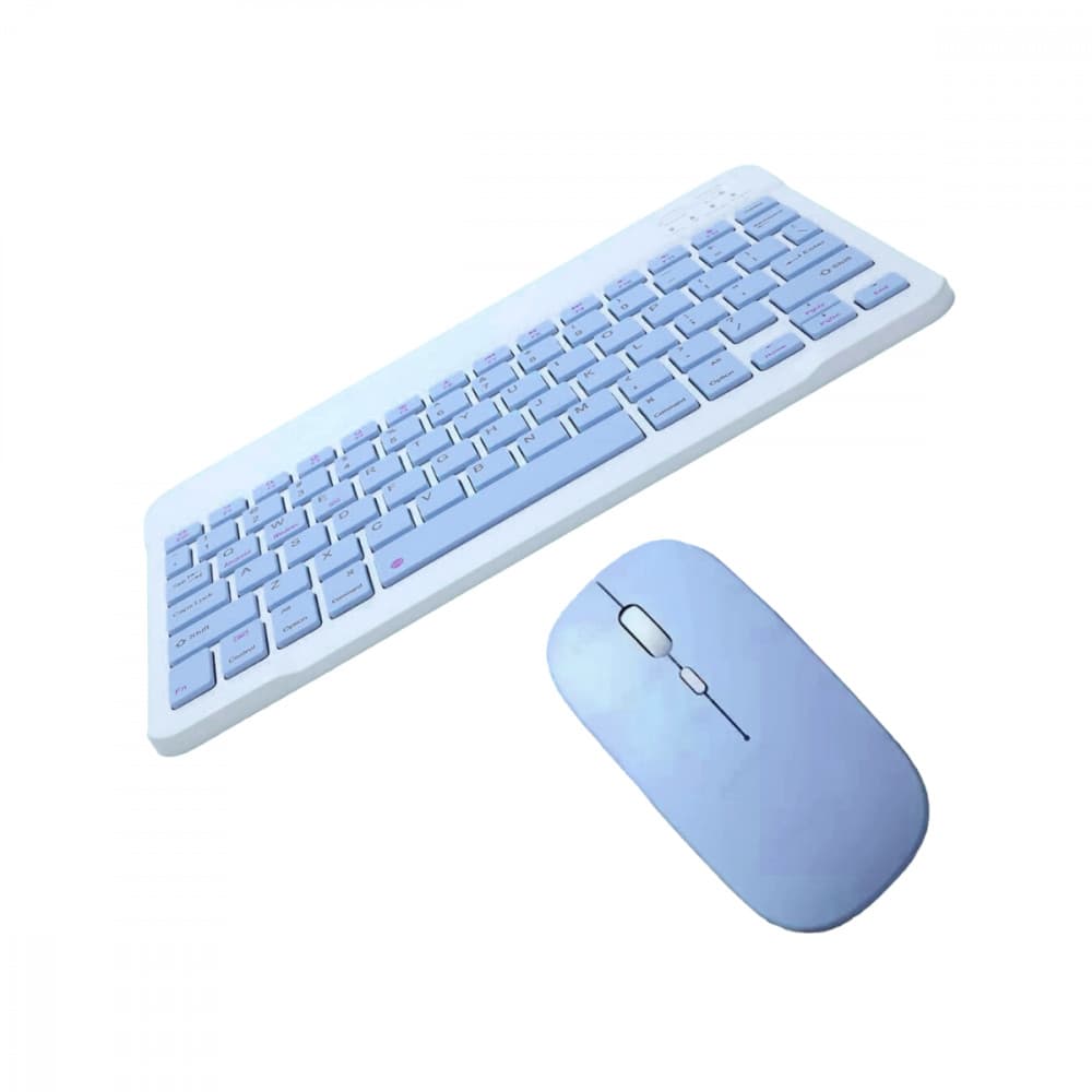 Teclado e Mouse COLOR Sem Fio Ultra Fino Portátil Bluetooth GoldenUltra JP-MKL