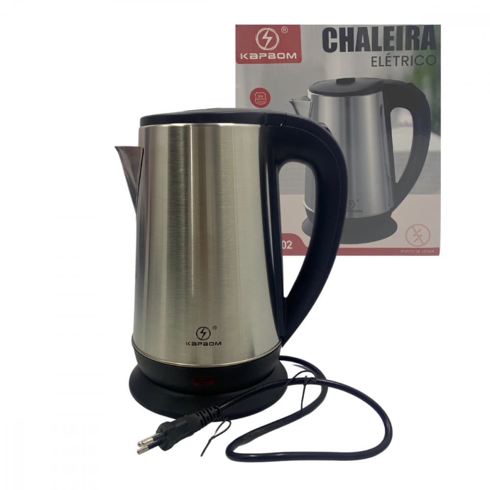 Chaleira Elétrica 2 Litros 110V INOX alto resistente