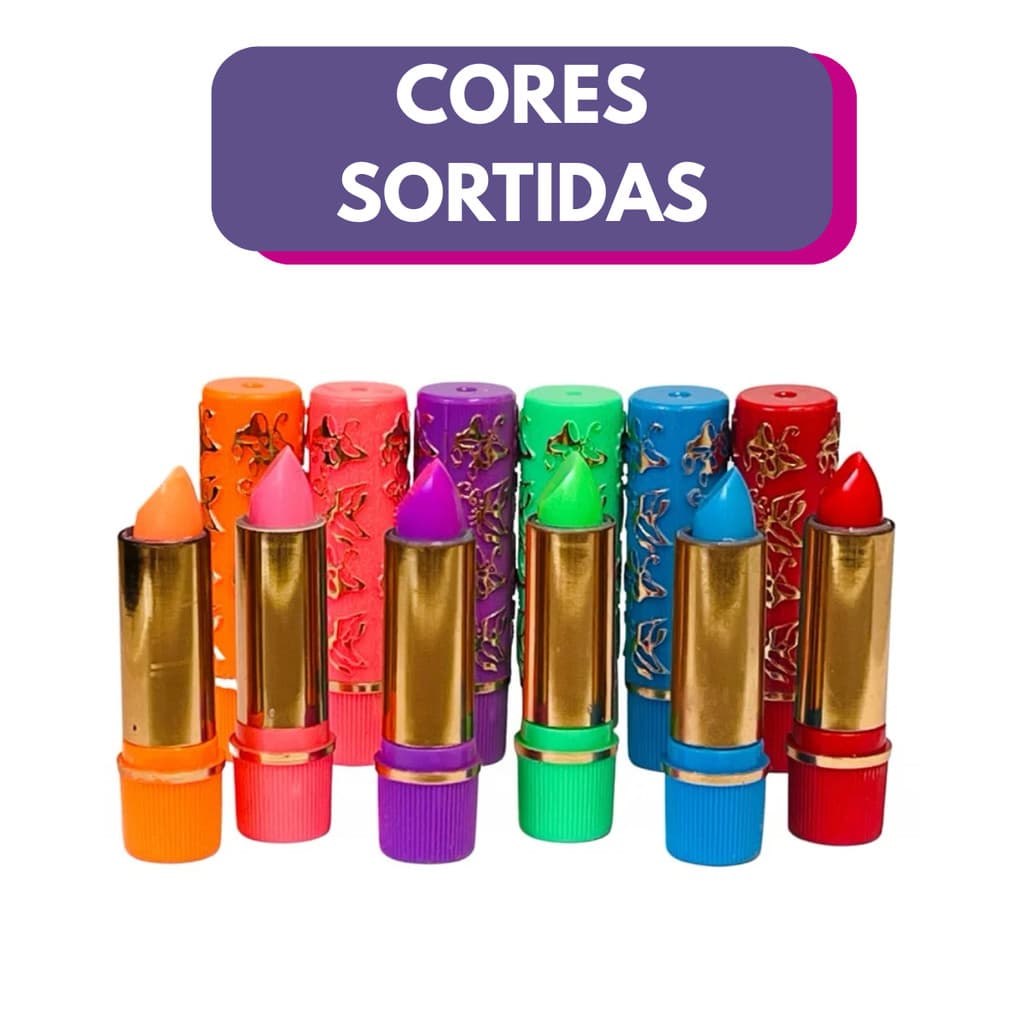 Batom Mágico da Vovó 24 Horas Longa Duração Lipstick Adapta ao PH da Pele (Cores Sortidas)