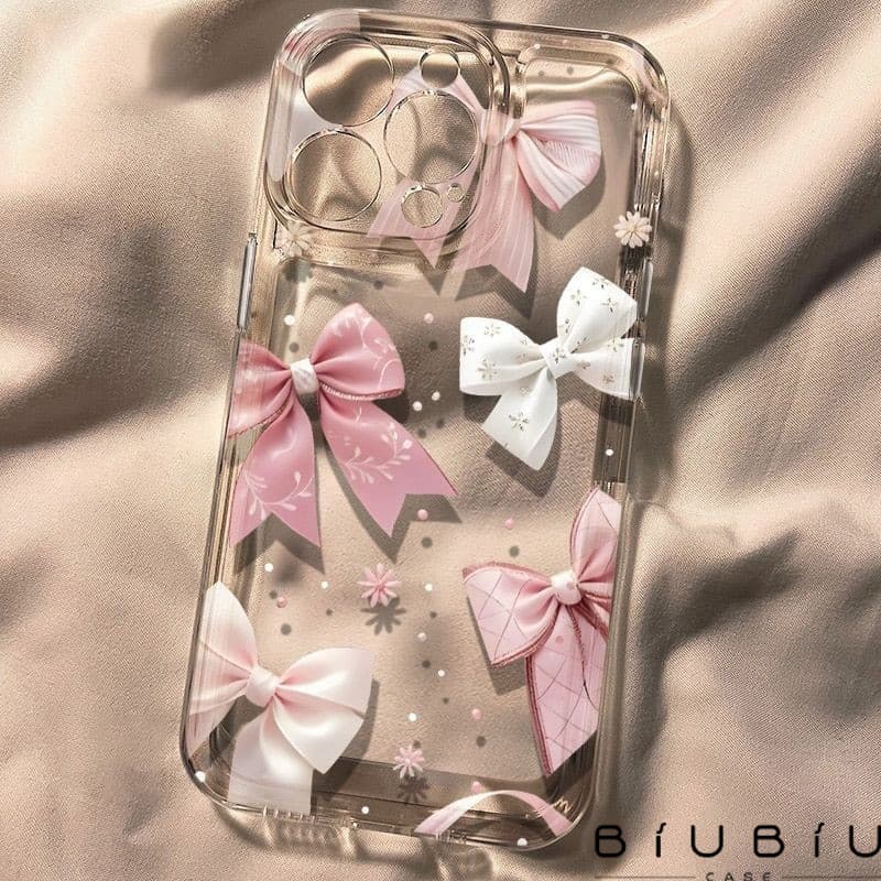 Softcase iPhone Laco rosa Anti-impacto Para 7 8 11 12 13 14 15 16 Pro Max 7/8 Plus XR Capa Transparente