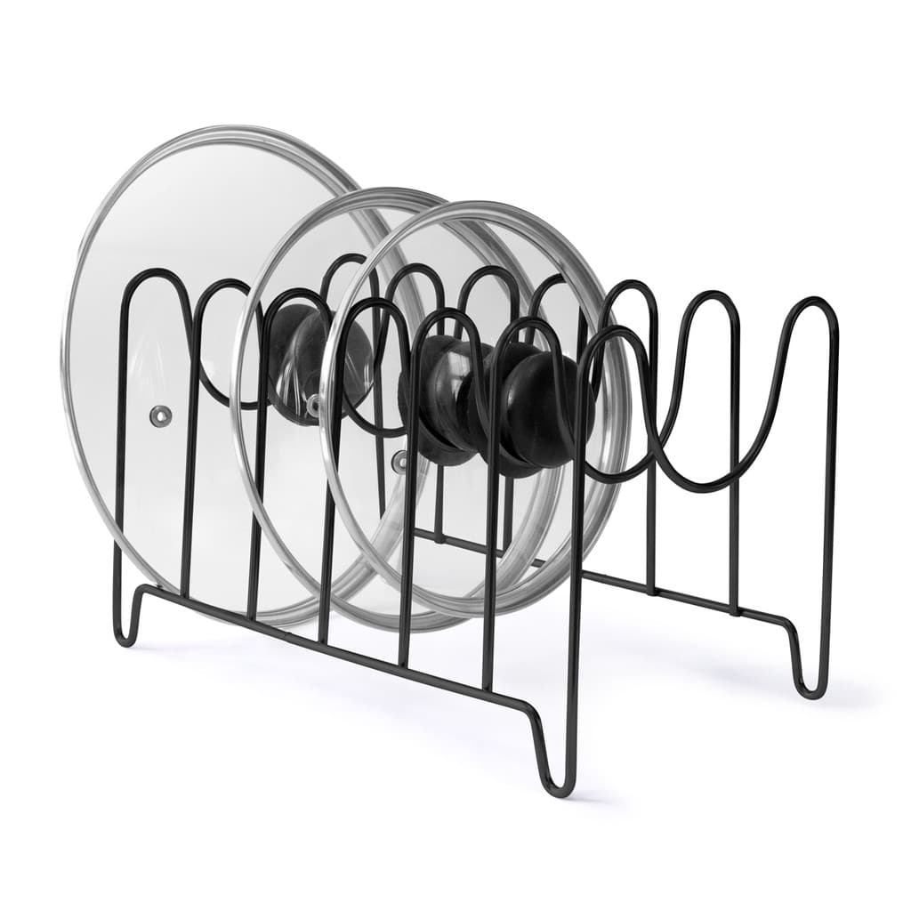 Suporte para Tampas de Apoio - Organizador Metal com 6 Compartimentos - Linha Organiza