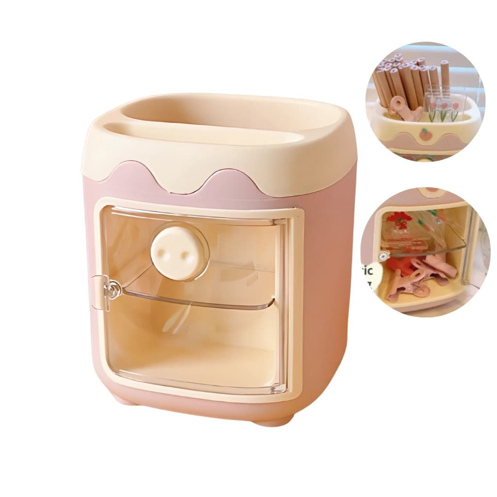 Porta Lápis em formato de Mini Geladeira - Porta Objetos