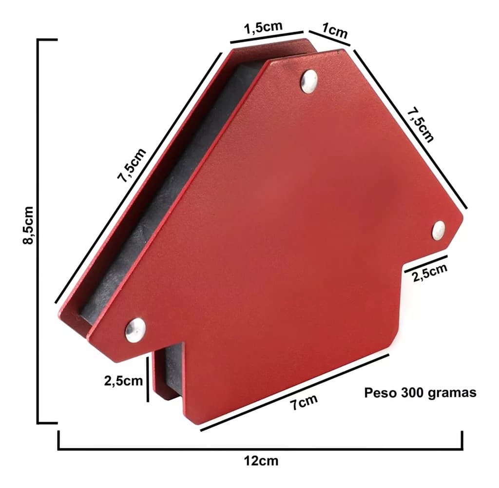 Kit 4 Esquadro Magnético Para Inversora Solda 12kg Serralheiro Snel Ferramentas