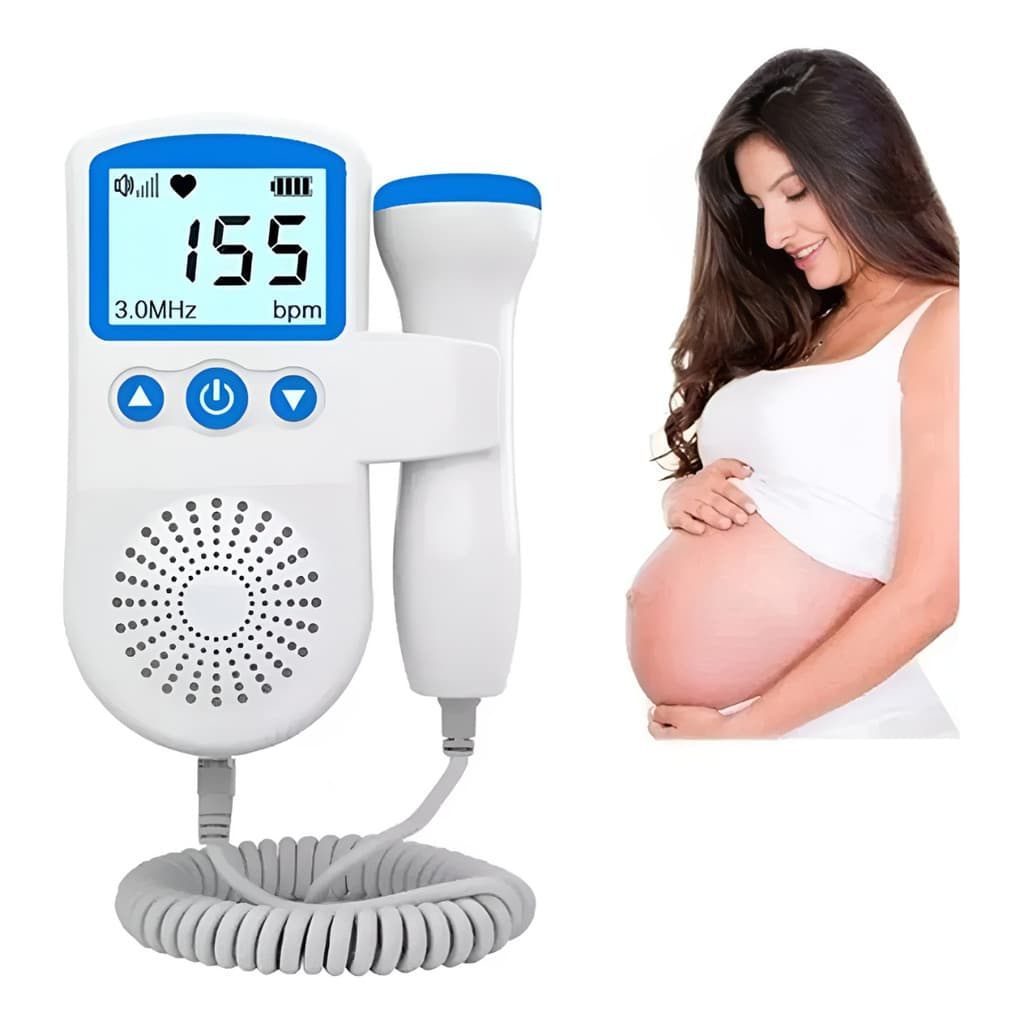 Fetal Doppler Portátil Ouça Batimentos Cardíacos do Bebê em Casa Azul ou Verde