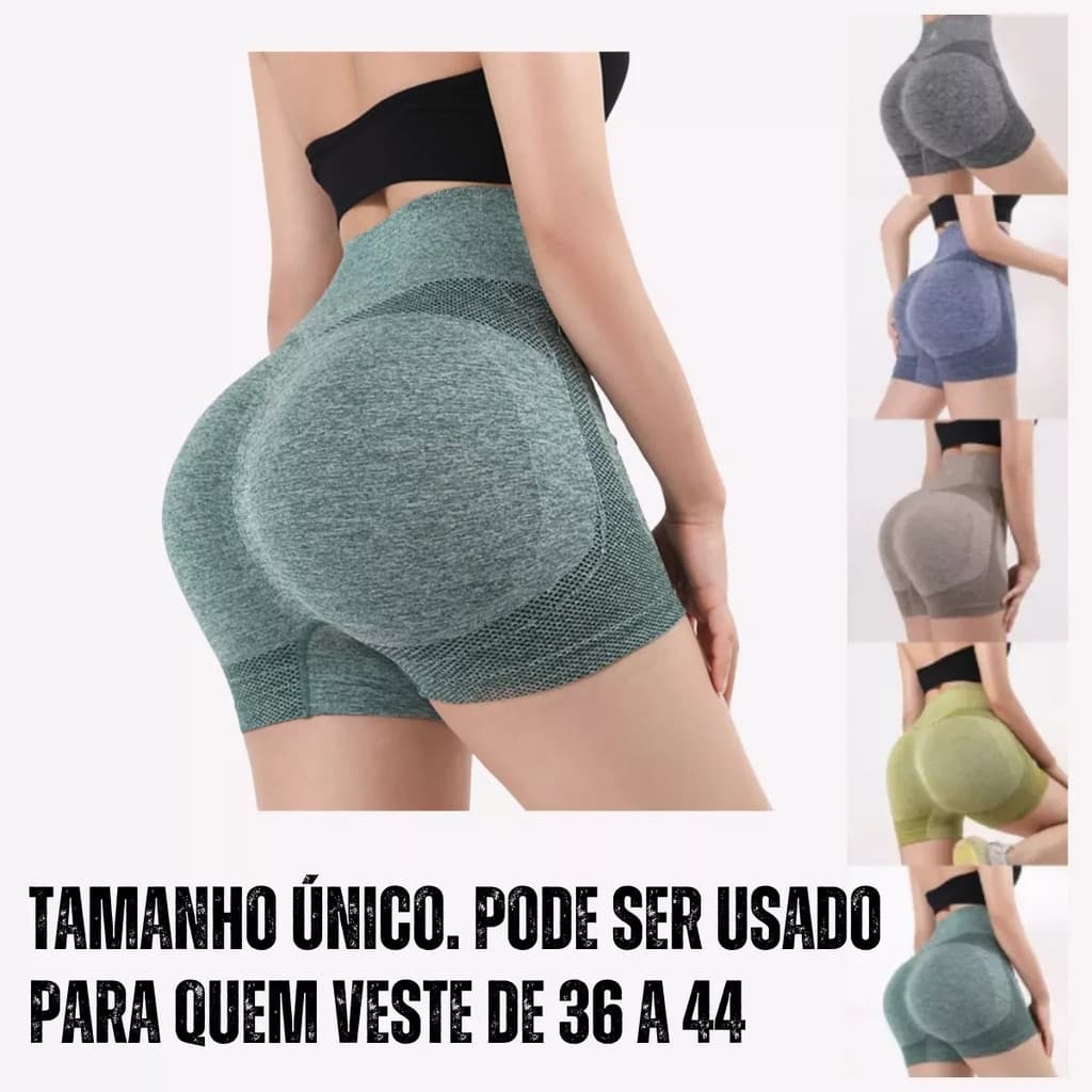 Short Empina Bumbum Feminino preto