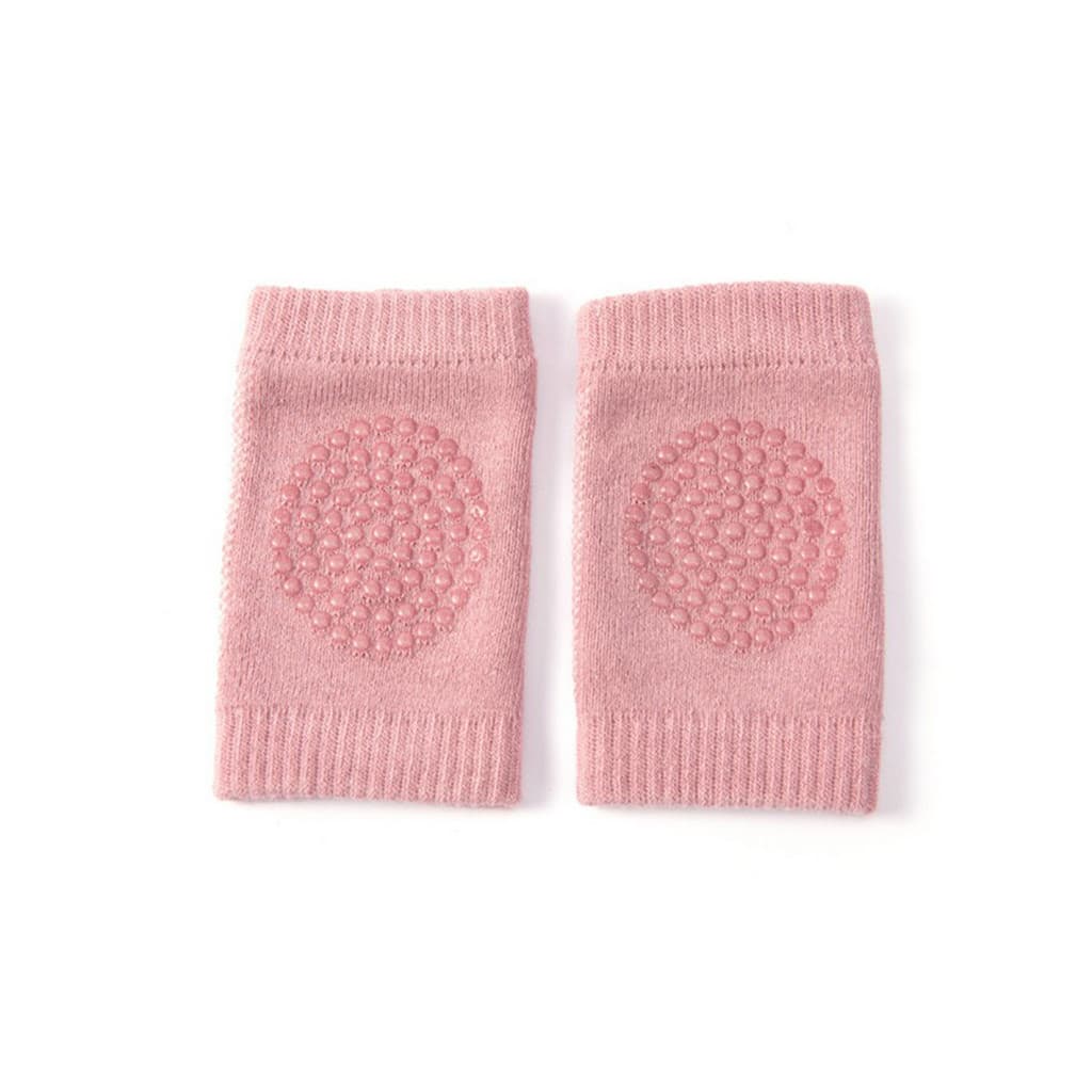 Joelheira Para Bebe Antiderrapante Macia Engatinhar Protetor Joelho Cor:Rosa