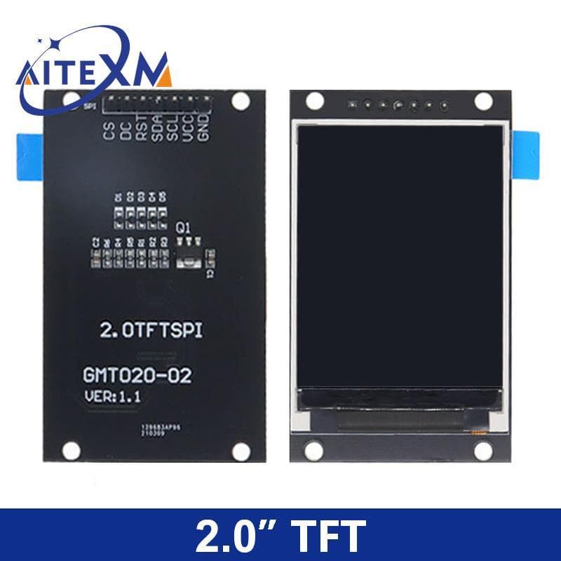 Display TFT 2.0 Polegadas OLED LCD Drive IC ST7789 240RGBx320 Dot-Matrix SPI Interface Para Arduino Módulo De Exibição C
