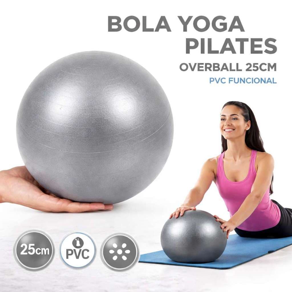 Bola De Yoga e Pilates Overball 25cm Cinza