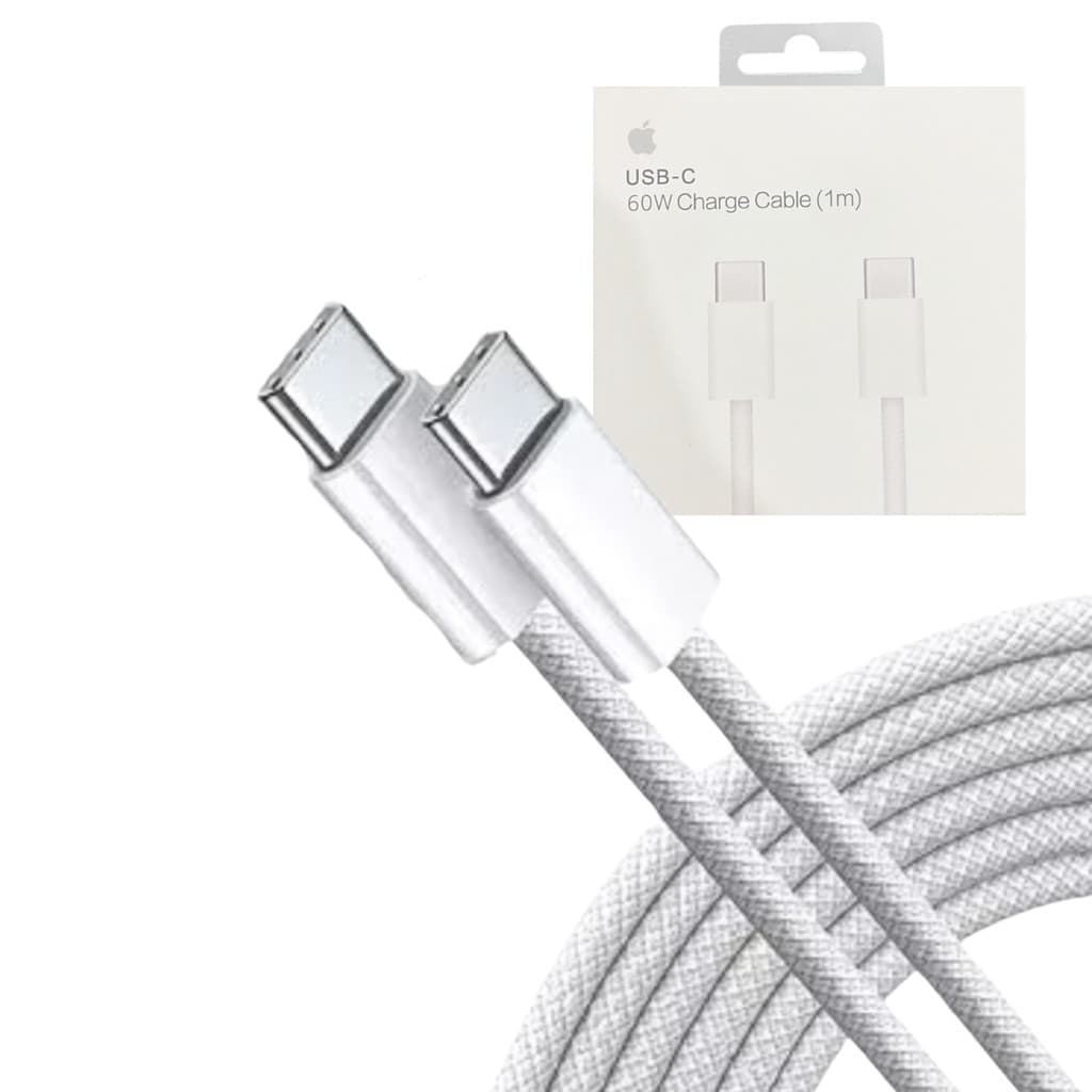 Cabo de dados TIPO-C / TIPO-C 60W Nylon Trançado Linha Premium 1 Metro Rohs A2795-P
