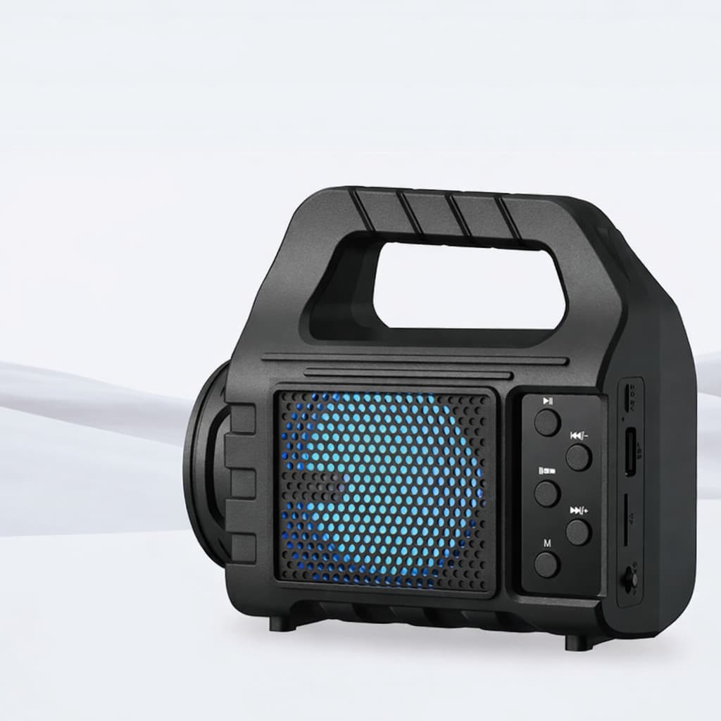 Rádio Portátil Bluetooth com Painel Solar, Lanterna e Multibandas – FM, AM e SW
