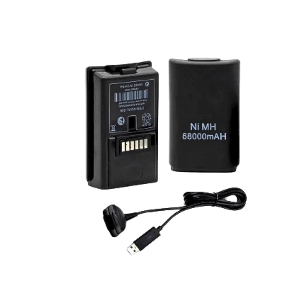 Kit Carregador e Bateria p/ Controle XBOX 360 com Cabo Kapbom KAP-H360
