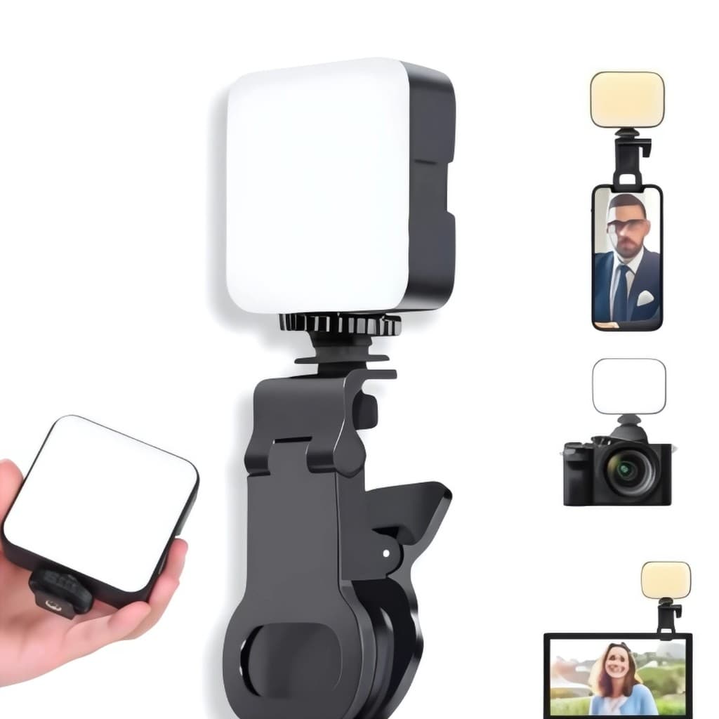 Iluminador De Selfie Luz De Preenchimento Clip Vídeo E Maquiagem