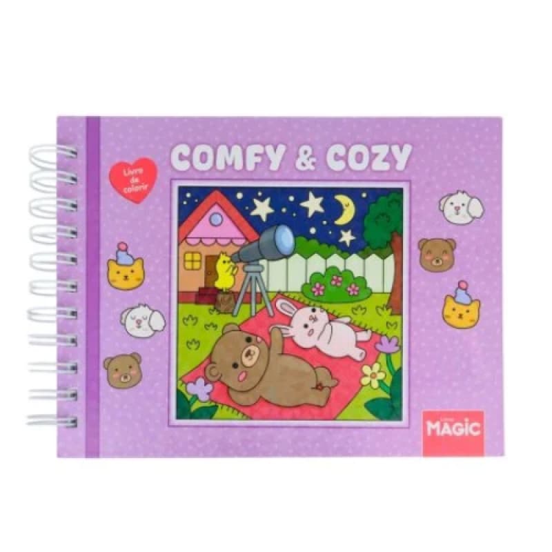 Livro de Colorir Espiral Comfy AND Cozy