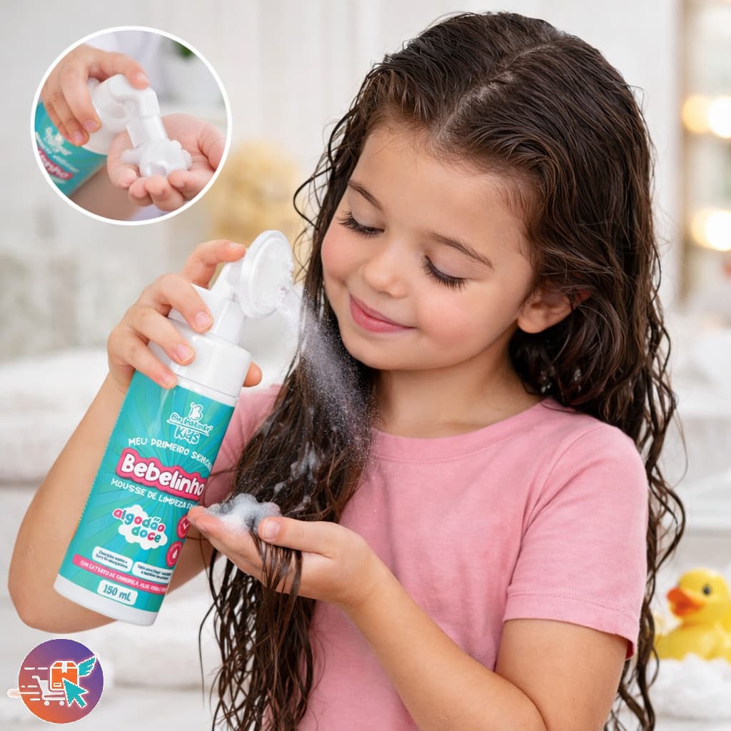 Mousse de Limpeza Facial Infantil Bebelinho Algodão Doce