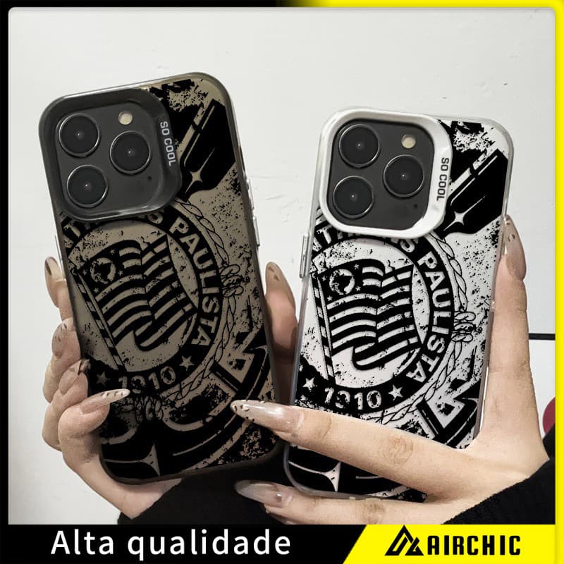 Capinha Para iPhone 17 16 15 14 13 12 11 Pro Max XS Max Xr X Capa de celular Corinthians Anti Impacto Case