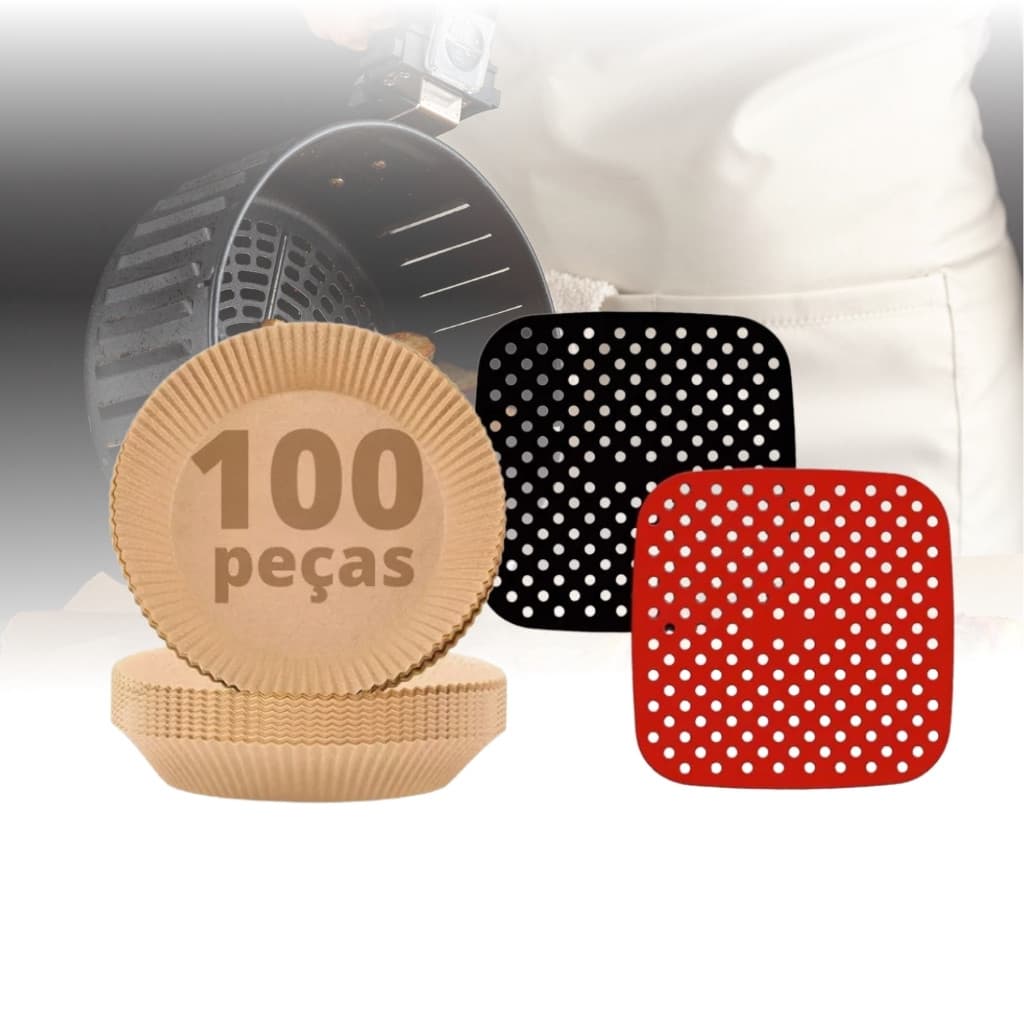 Kit 2 Tapete Forro Silicone Air Fryer Fritadeira Bpa Free