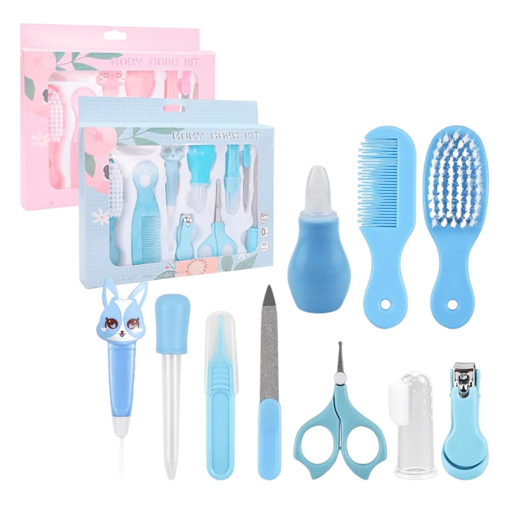 Kit Bebê com 10pçs Higiene Cuidado Infantil Essencial Bpa Free XLS BABY-10