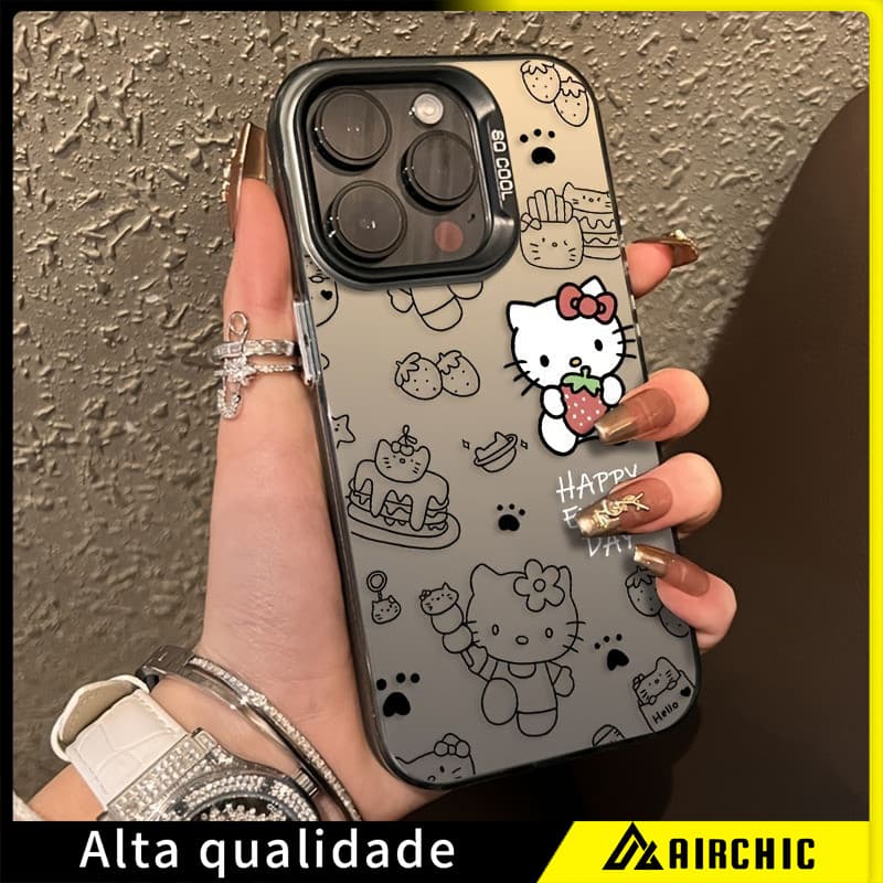 Capinha Capa de Transparente Estilo Doce e Cool Para iPhone 11 14 15 16 12 17 13 pro max 7/8 plus produto em alta