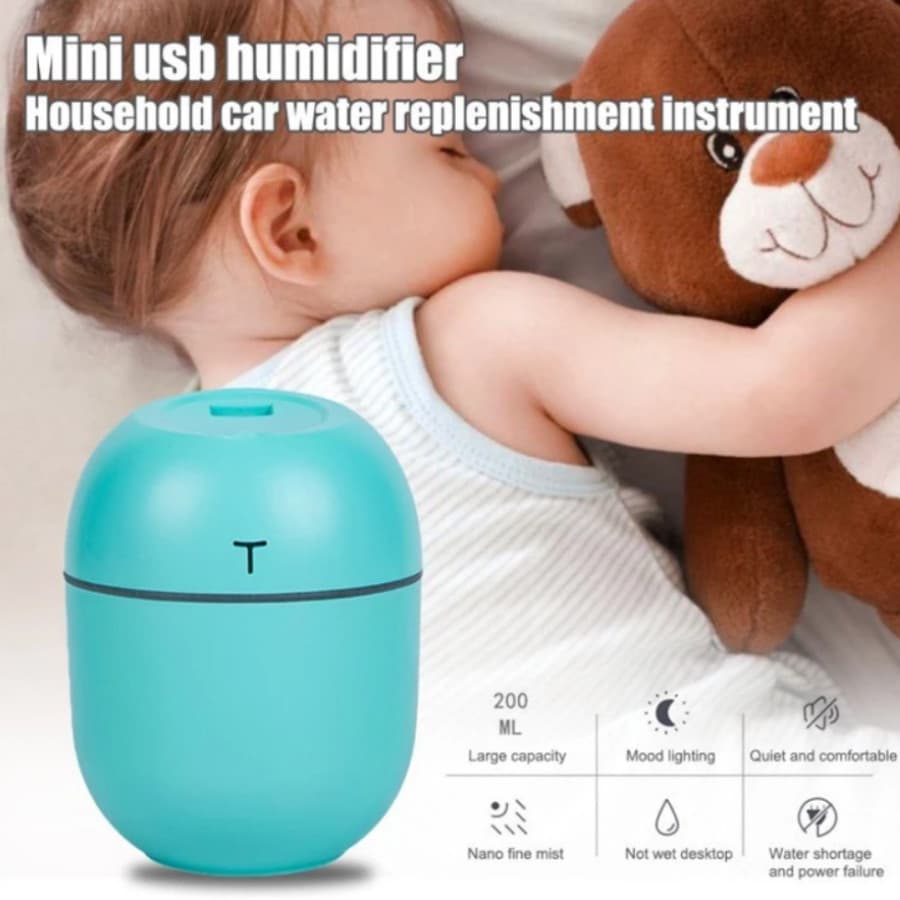 Umidificador De Ar Aromatizador De Ambiente Portátil Usb Led