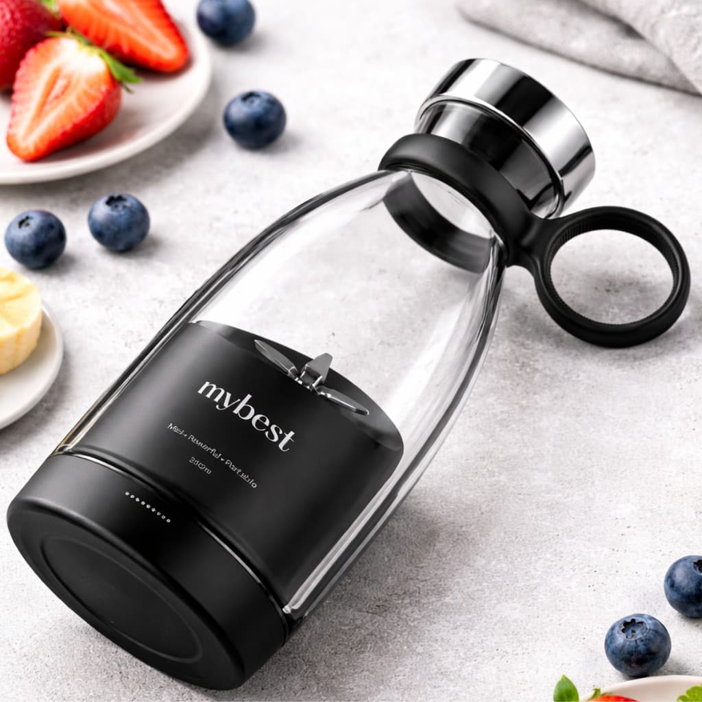 Garrafa Água e Mini Espremedor 2 em 1 Recarregável - 350ml