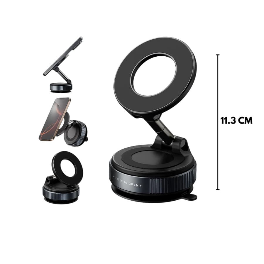 Suporte Magnético para Celular 360° com Ventosa de Sucção e Base a Vácuo XLS X68