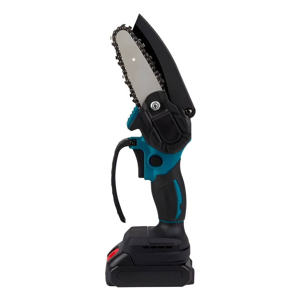 Mini Motosserra Elétrica Portátil 48v + Bateria + Carregador