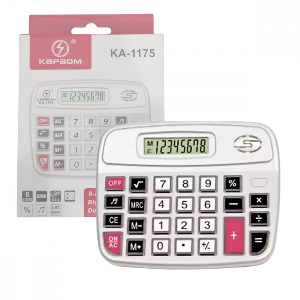 Calculadora Eletrônica de Mesa 8 Digitos Tela LCD Digital Kapbom