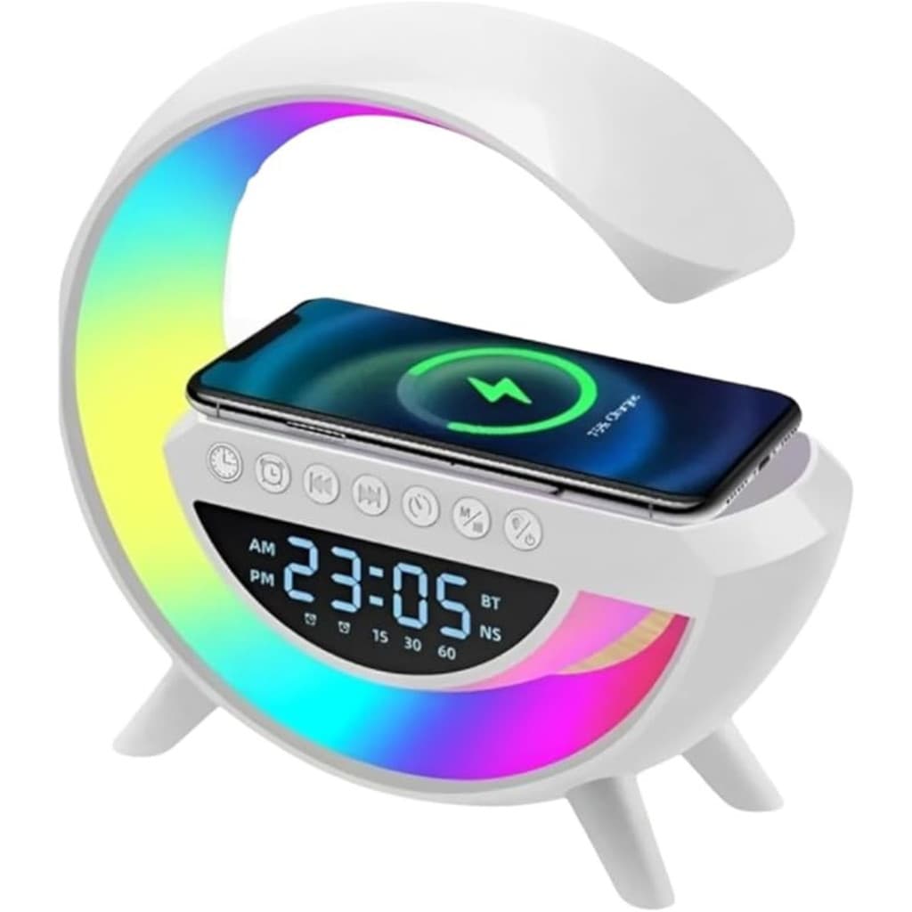 G Speaker Luminária PRO com Carregador por indução e relógio