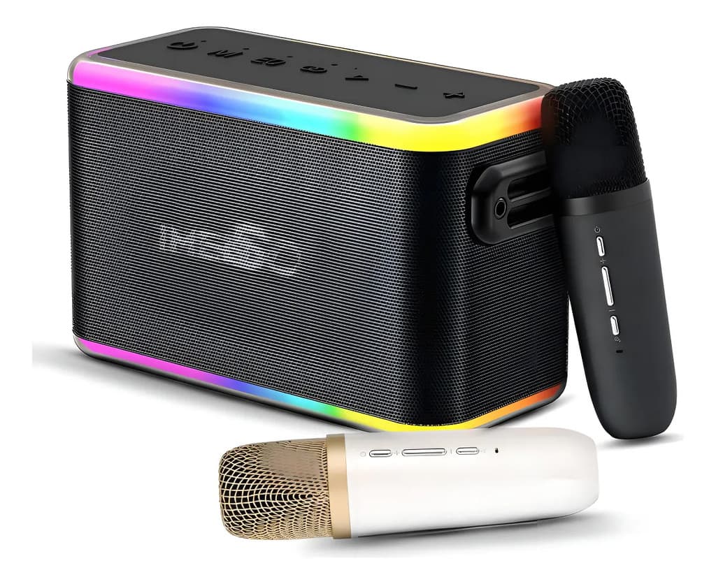 Caixa de Som Portátil 80W Imenso 2 Microfones