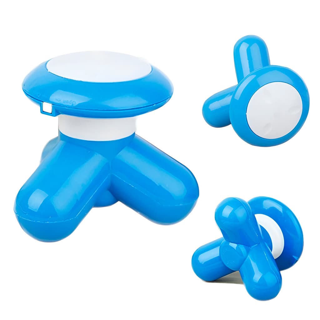Mini Massageador Corporal Portátil Recarregável USB Pilha Cor:Azul