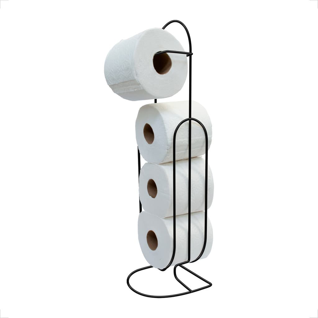 Suporte de Papel Higiênico Luxo Preto - Estilo Incrível para Seu Banheiro