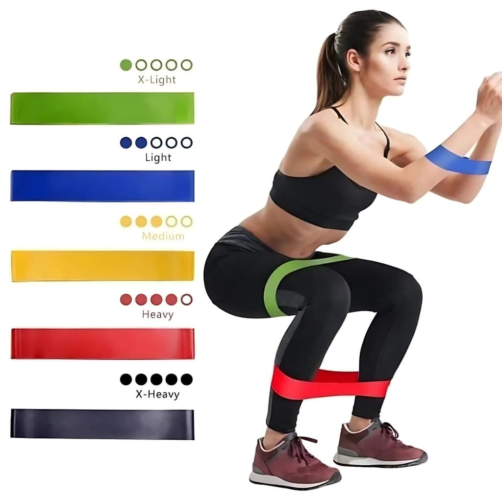 Conjunto 5 Faixas Elásticas– Treino em Casa, Funcional