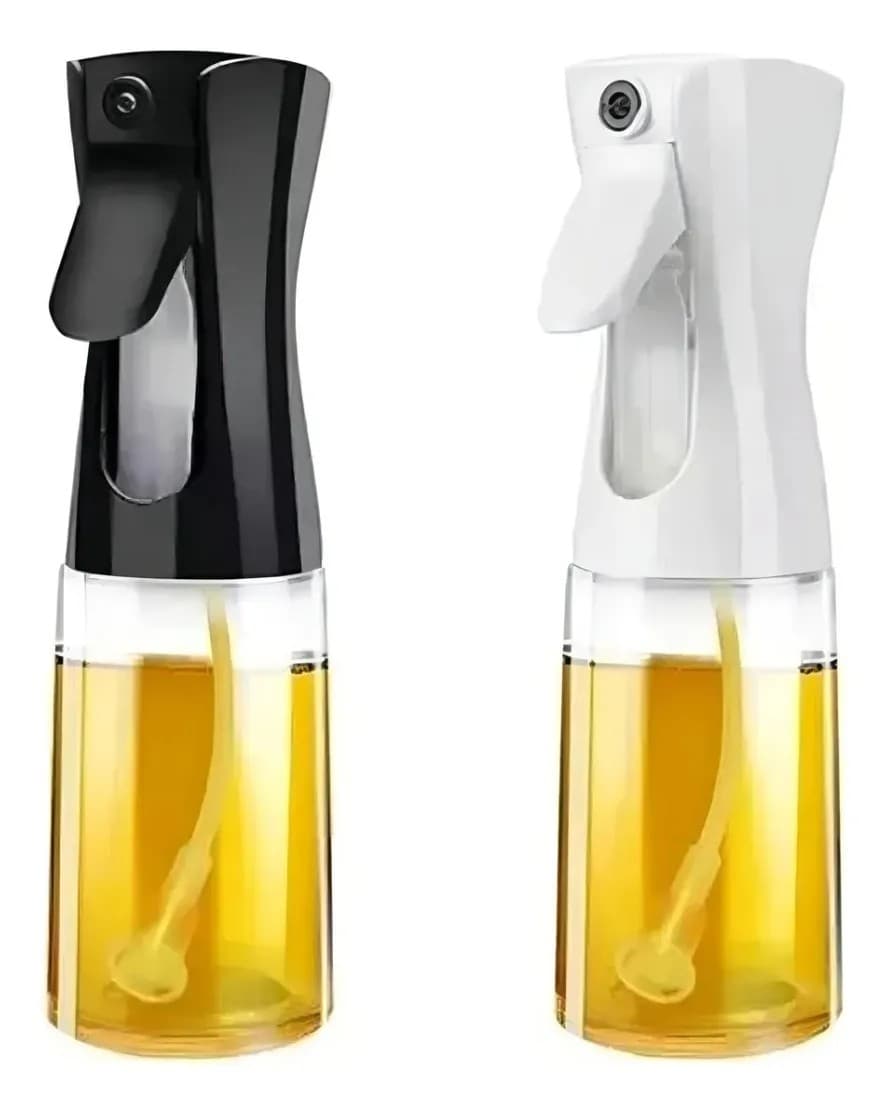 Borrifador Vidro Oleo Vinagre Cozinha 220ML Branco Pulverizador Culinario Reutilizavel Pratico