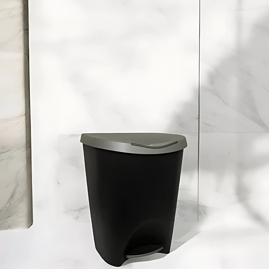 Lixeira 7,5L Cesto Pedal Lixo Banheiro Resistente Escritório