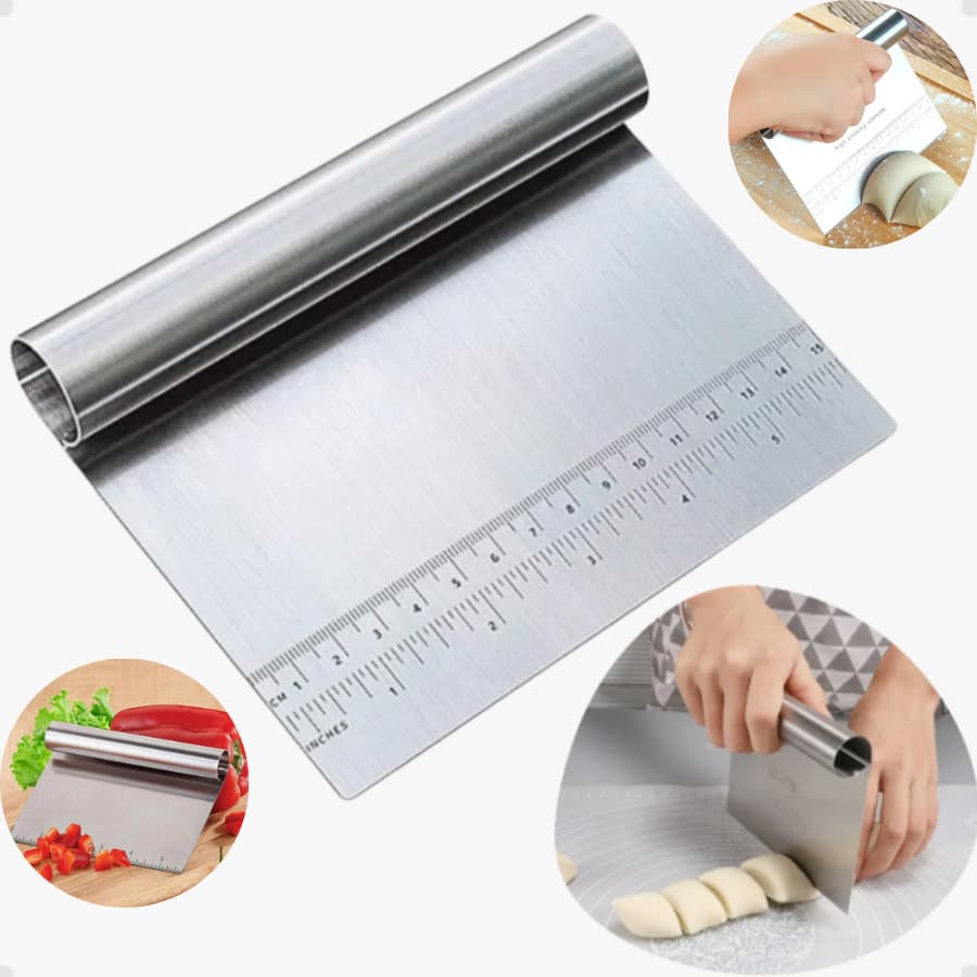 Espátula Para Massas Com Regua 15CM Chocolate Legumes Aço