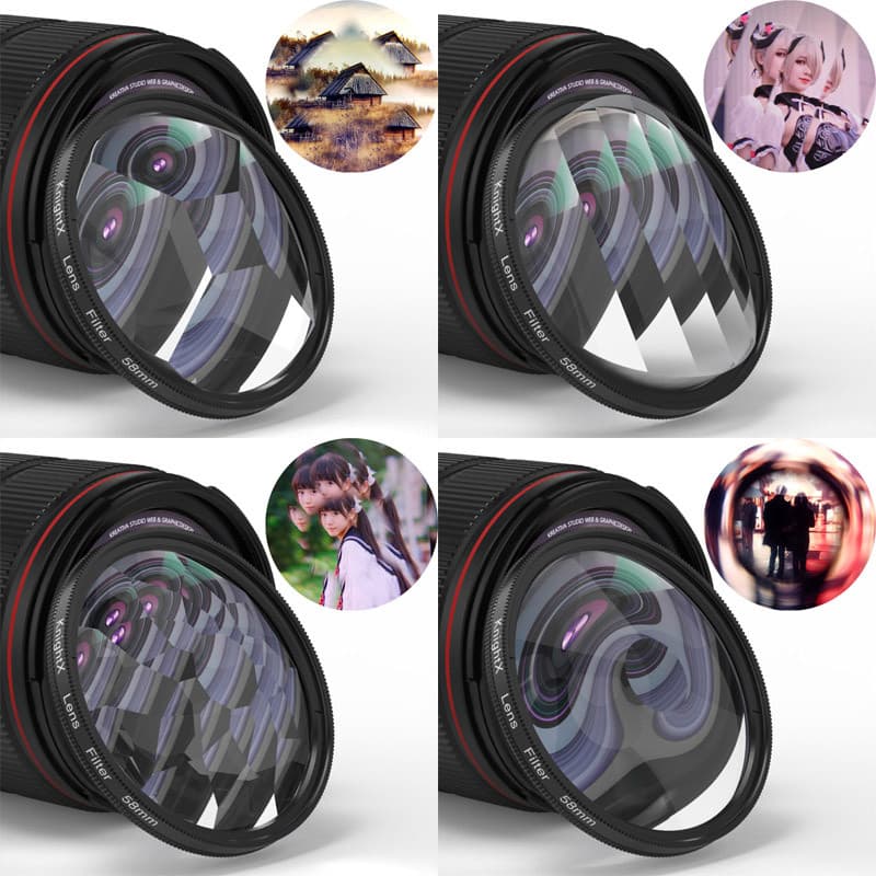 Acessórios De Fotografia Com Filtro De Prisma Redemoinho Nd Lente De Câmera UV 58mm DSLR
