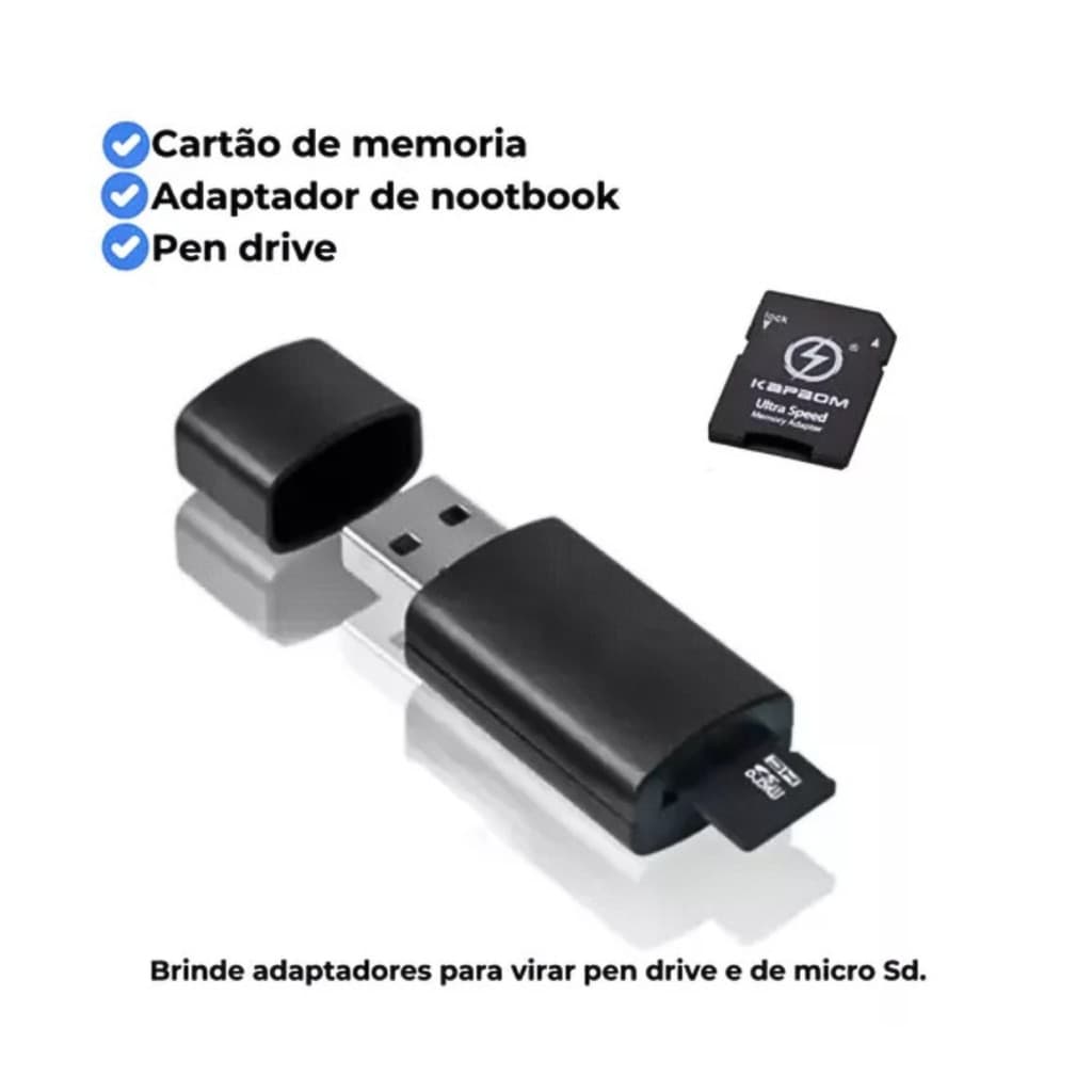 Cartão de Memória Com 64GB Alta velocidade Com Adaptador SD E USB