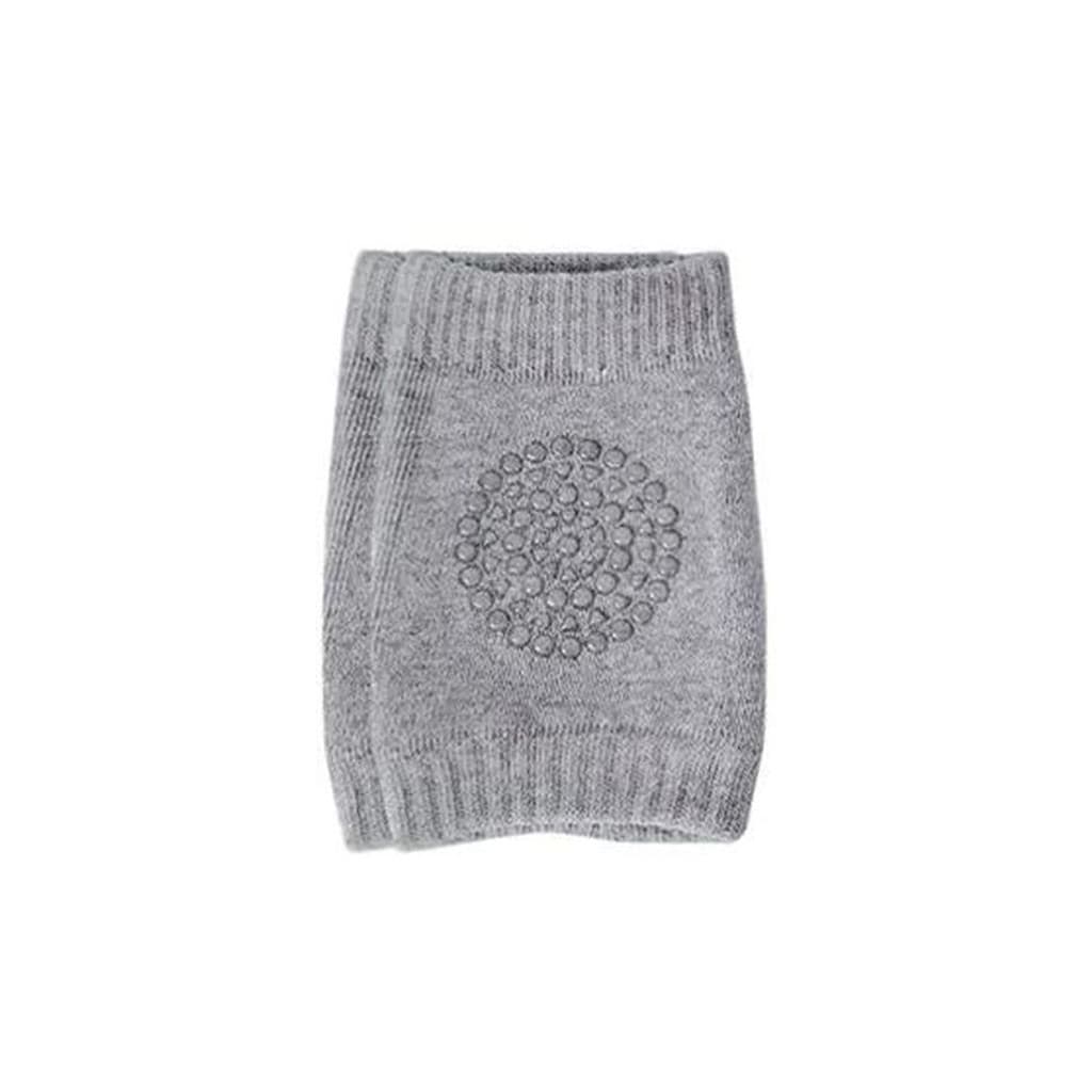 Joelheira Para Bebe Antiderrapante Macia Engatinhar Protetor Joelho Cor:Cinza