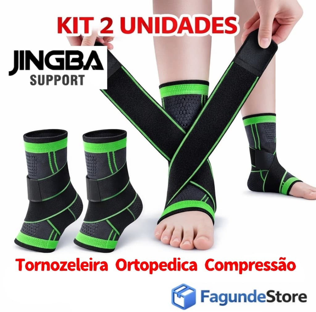 Kit 2 Tornozeleira Ortopedica Compressão Estabilizadora
