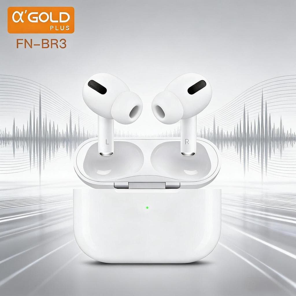 Fone de Ouvido Bluetooth 5.4 A'Gold - Resistente à Água e Controle Touch FN-BR3
