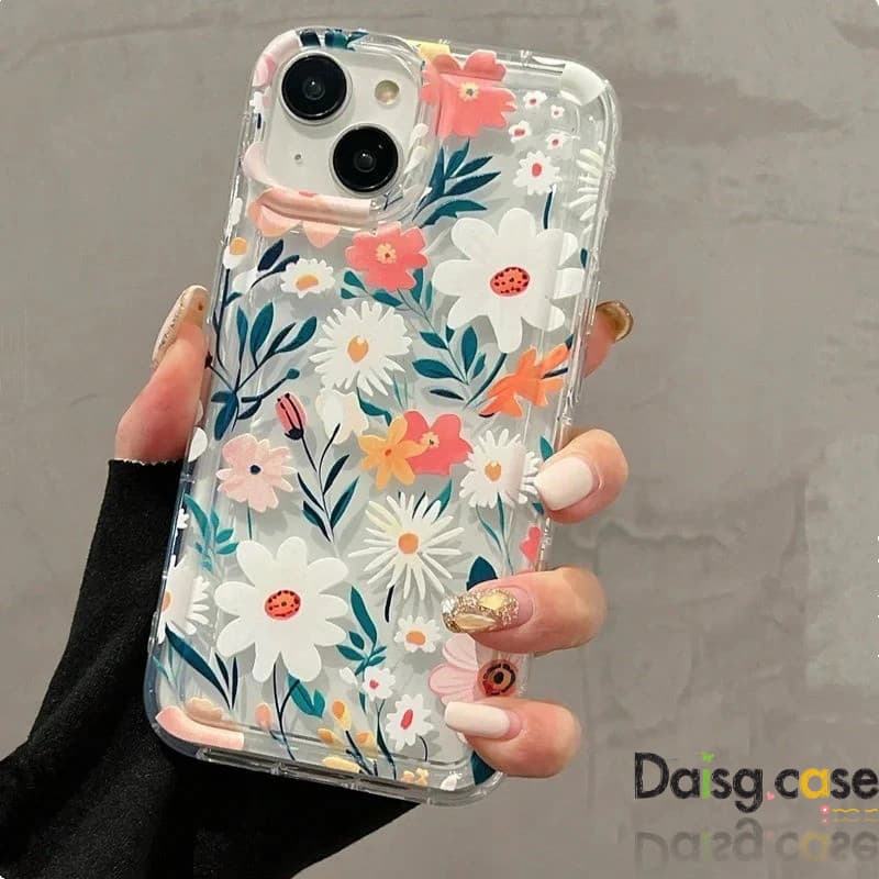 Flores silvestres coloridas Capinha Capa de Transparente Para iPhone 11 14 15 16 12 17 13 pro max 7/8 plus produto em al