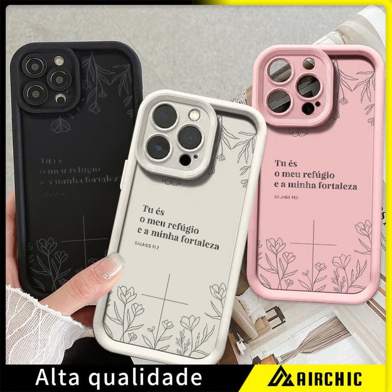 Capinha Salmos da Bíblia para iPhone 11 normal 12 13 xr max 14 15 16 17 pro max 7 8 Plus 15 Plus 14 Pro capa