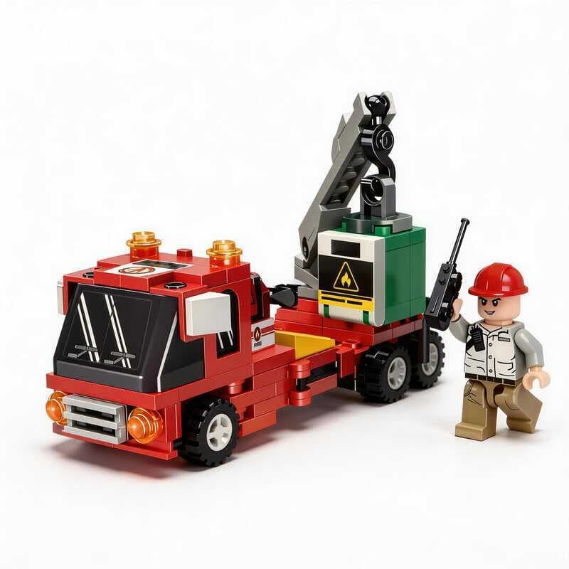 Blocos Montar Robô 8 Em 1 Resgate C/ Bonecos 108 Pçs Transformer
