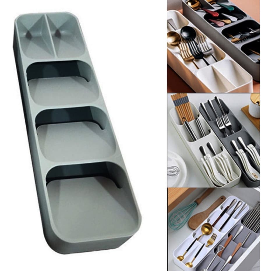 Organizador de Talheres com 5 Compartimentos - Praticidade e Beleza na sua Cozinha