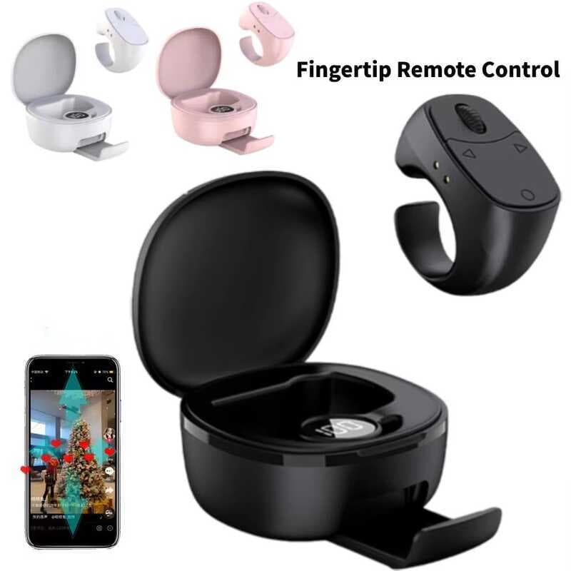 Mouse Sem Fio Bluetooth Roller Controle Remoto Anel De Dedo Para Vídeo Swiping Liking Tirando Fotos Zooming Leitura E-bo