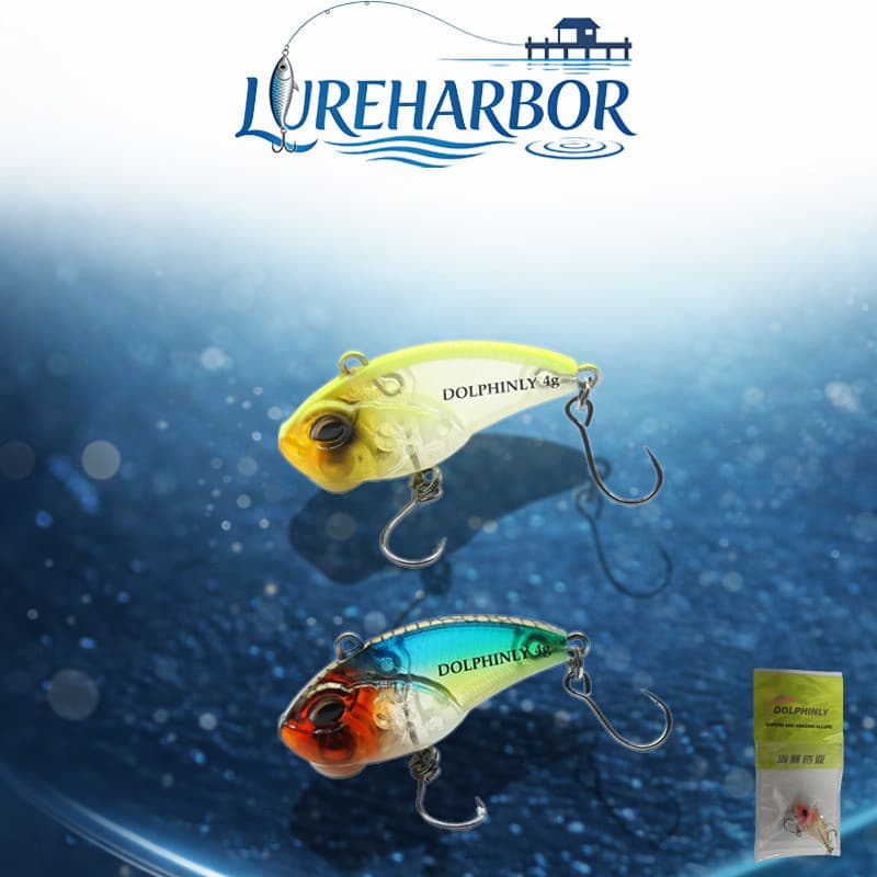 LUREHARBOR Isca Vibratória Micro 4cm – Para Peixe-Palhaço, Tilápia e Robalo, com Olho 3D e Gancho Anti-Atrapamento