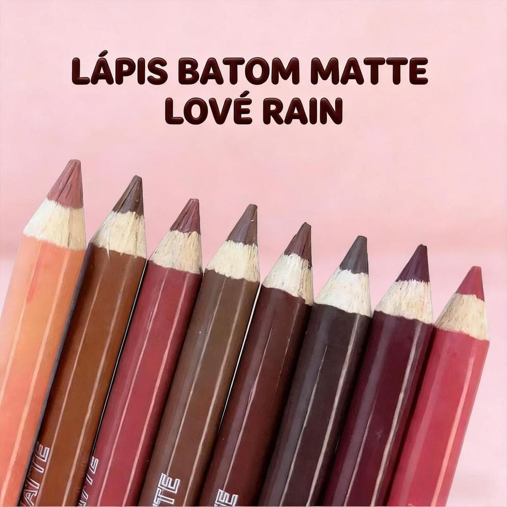 Lápis labial Lové Rain - Toque macio e cor equilibrada, 8 opções de cores LR4502