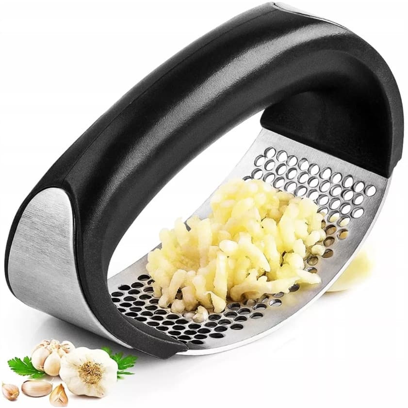 Espremedor Amassador de Alho em Aço Inox e ABS Espremedor de alho profissional Triturado Amassador de alhor de alho inox