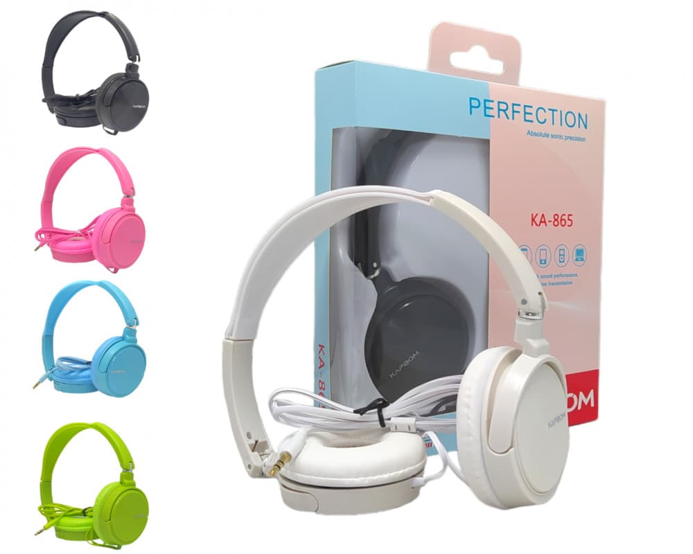 Fone de Ouvido Headphone Estéreo KA-865 (*DISPONÍVEL SOMENTE BRANCO)