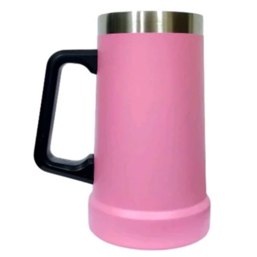 Gibela Shop Personalizado - Caneca Térmica Inox De Cerveja (709ml) - Pink